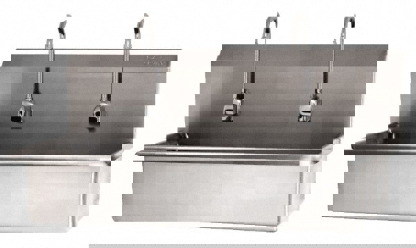 2 Person Wash-Station: Electronic Faucet, 304 Stainless Steel